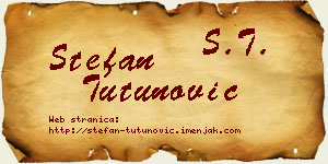 Stefan Tutunović vizit kartica